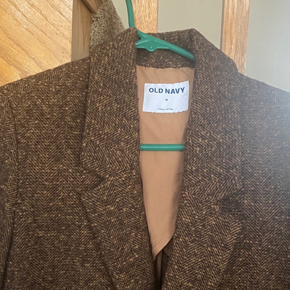Old Navy Brown Herringbone Women's Coat